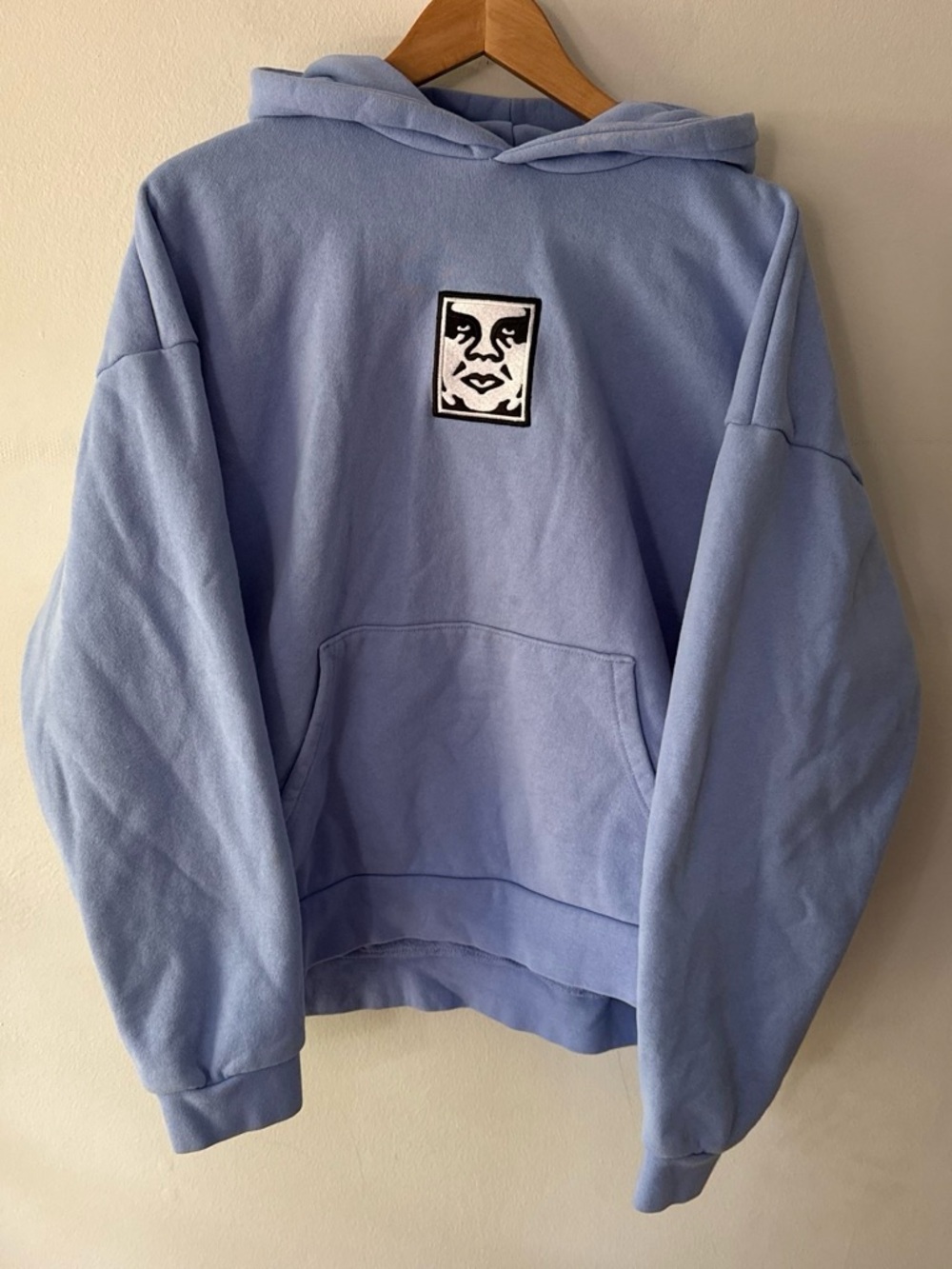 Obey Icon II Lavender Blue Hooded Sweatshirt w/ Face Patch